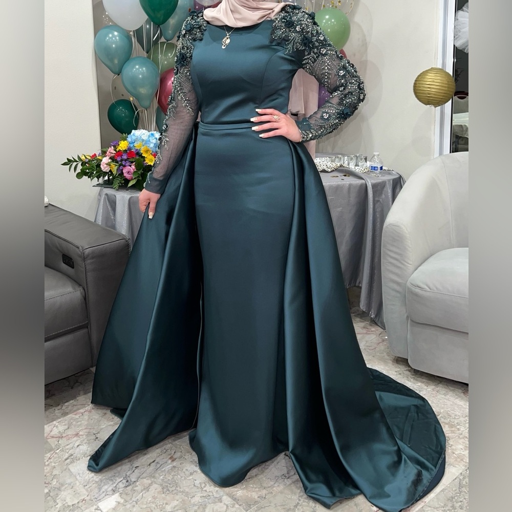 Elegant Green Evening Gown by Kenzel